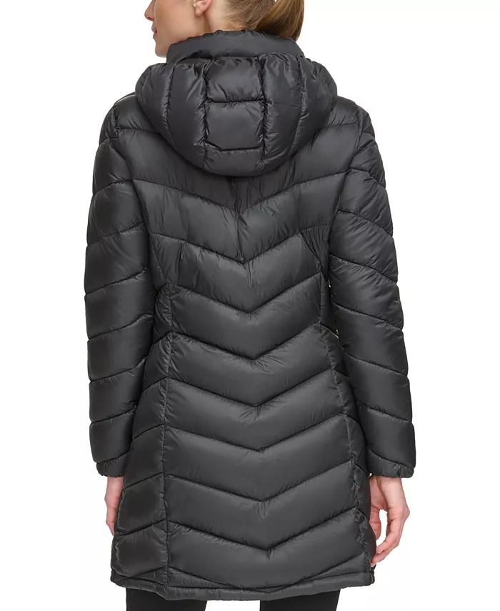Women's Packable Hooded Puffer Coat - thumbnail 2