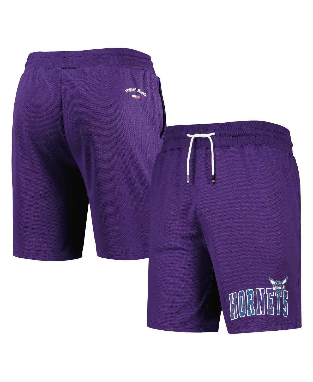 TOMMY JEANS MEN'S TOMMY JEANS PURPLE CHARLOTTE HORNETS MIKE MESH BASKETBALL SHORTS