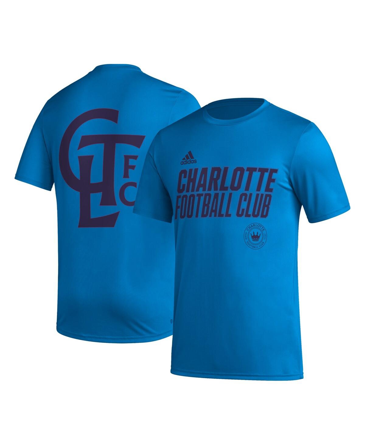 Shop Adidas Originals Men's Adidas Blue Charlotte Fc Team Jersey Hook Aeroready T-shirt