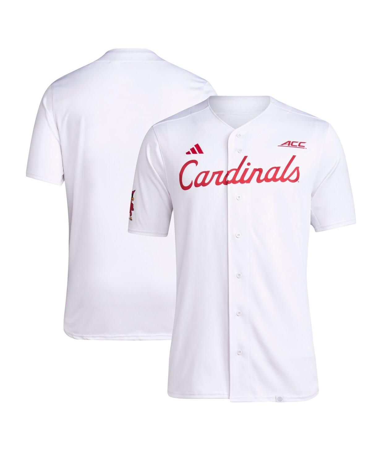 Adidas Men s adidas 23 White Louisville Cardinals Team Baseball Jersey White Smart Closet