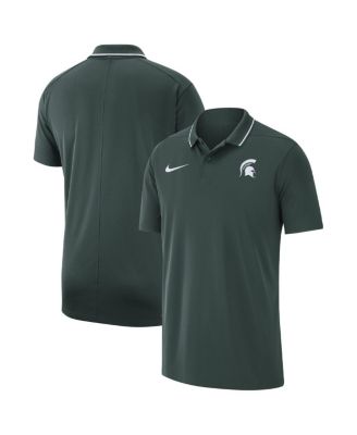 Men's Green Michigan State Spartans Coaches Performance Polo Shirt