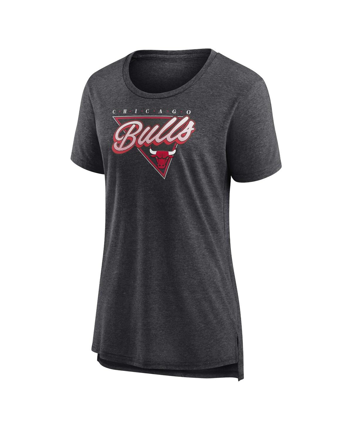 Shop Fanatics Women's  Heathered Charcoal Chicago Bulls True Classics Tri-blend T-shirt