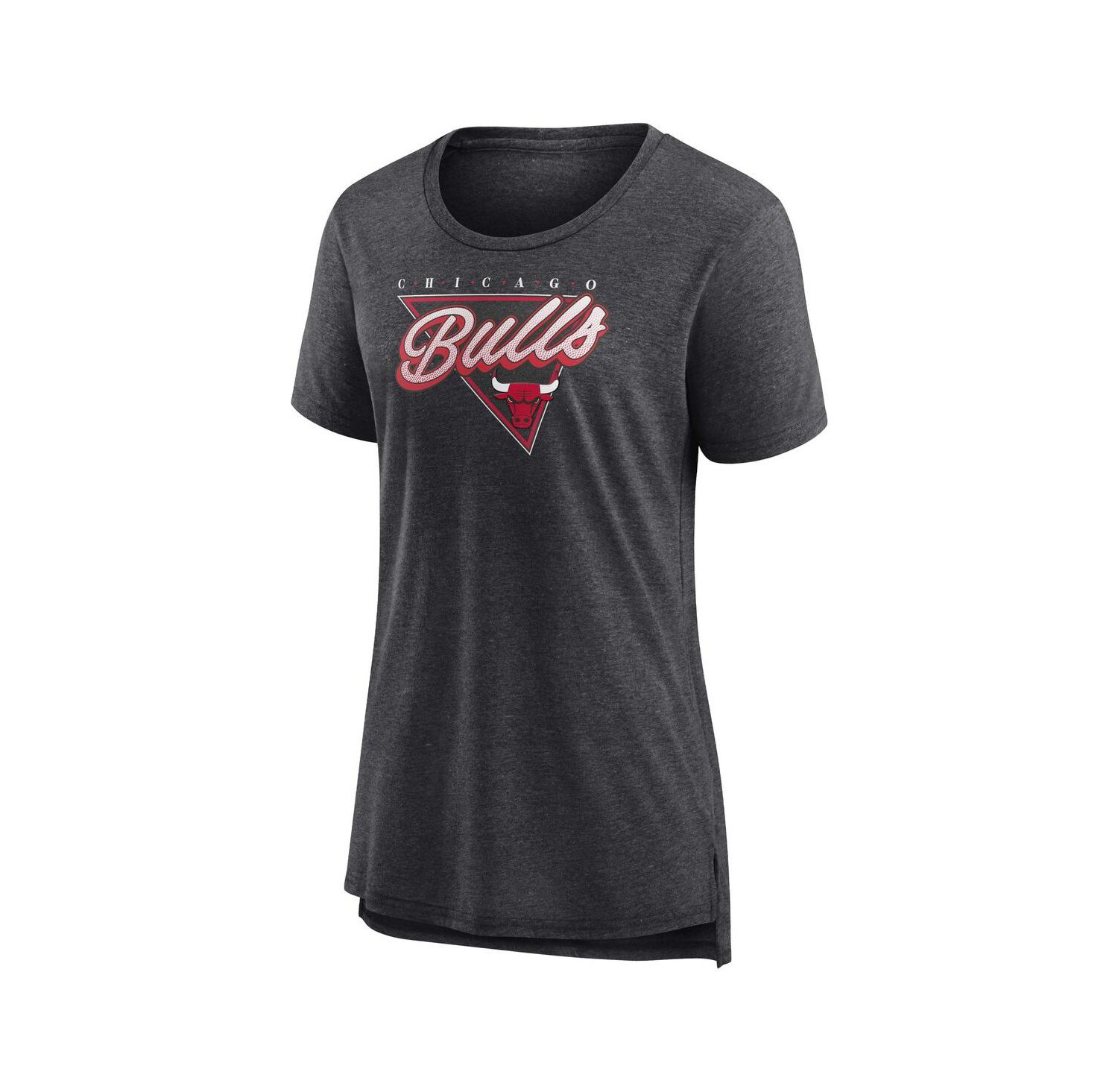 Women's Heathered Charcoal Chicago Bulls True Classics Tri-Blend T-shirt