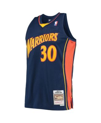 Men's Stephen Curry Navy Golden State Warriors 2009-10 Hardwood Classics Swingman Player Jersey