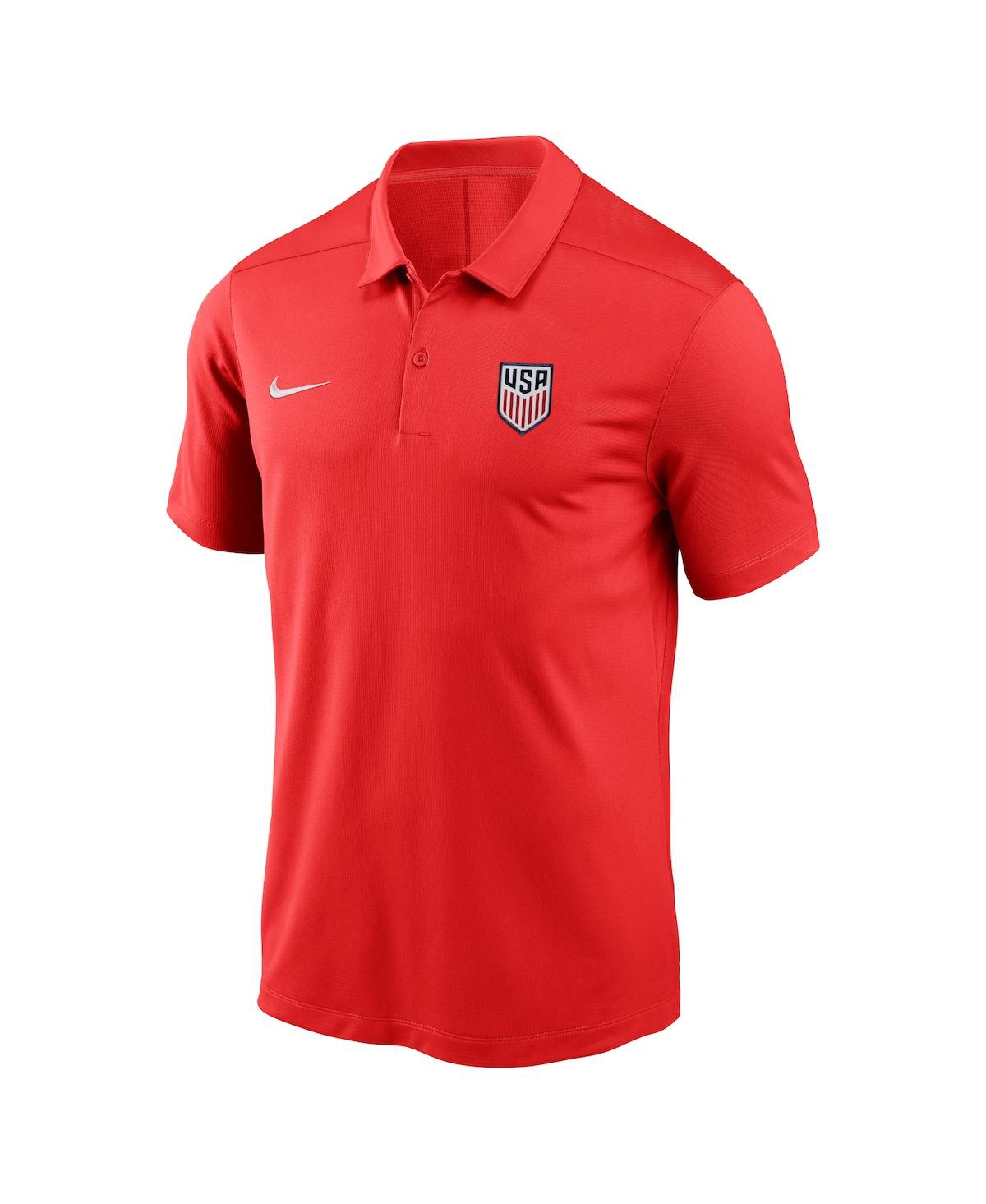 Shop Nike Men's  Red Usmnt Victory Performance Polo Shirt