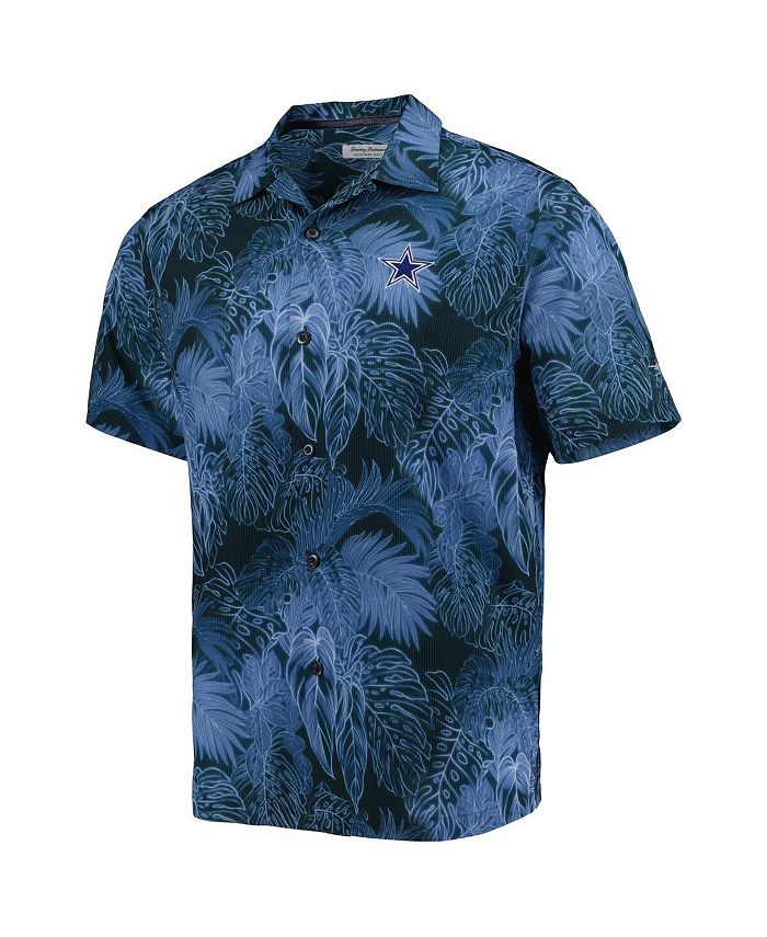 Tommy Bahama Men's IslandZone Palm Coast Cascade Vines Camp Shirt - Blue Surf