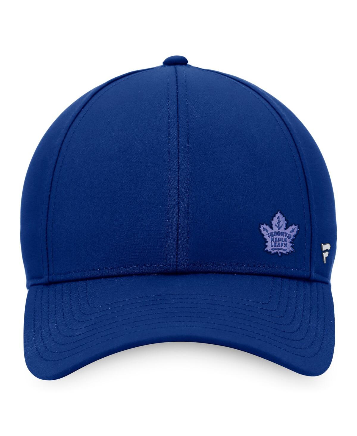 Shop Fanatics Women's  Blue Toronto Maple Leafs Authentic Pro Road Structured Adjustable Hat