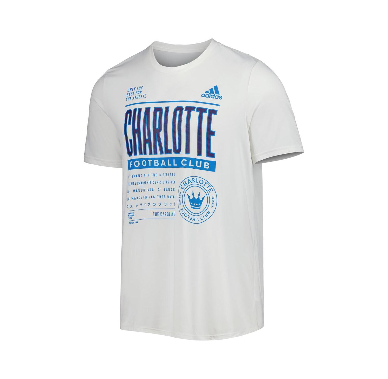 Men's White Charlotte FC Club DNA Performance T-shirt