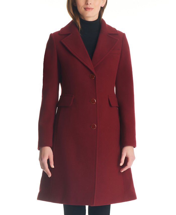 kate spade new york Women s Faux Fur Collar Walker Coat Macy s