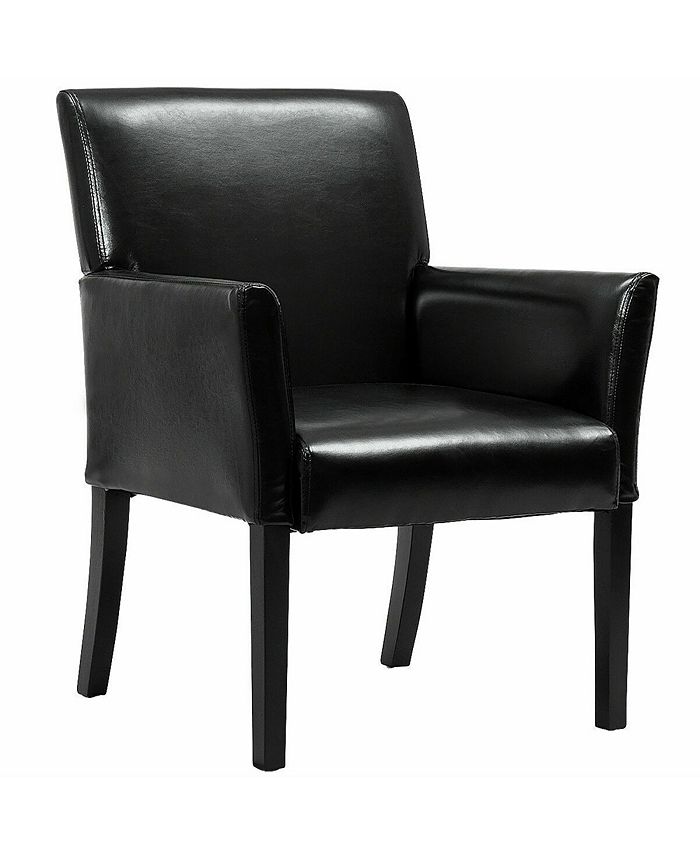 Costway Executive PU Leather Guest Chair Reception Side Arm Chair Macy's
