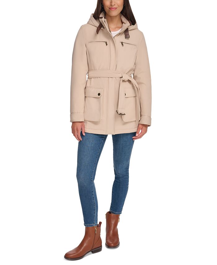 Tommy Hilfiger Women's Hooded Crest Pocket Raincoat - Macy's