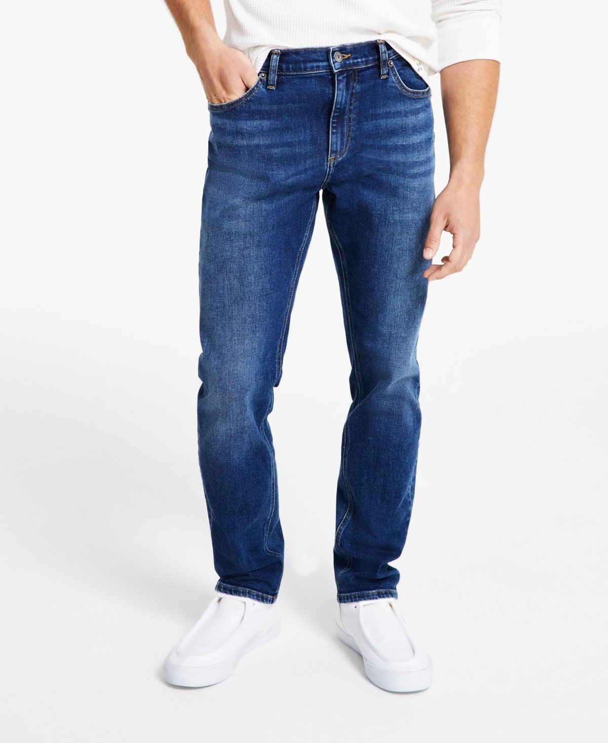 Sun + Stone Men's Denver Slim-fit Jeans, Created For Macy's In Rainier Dark Wash