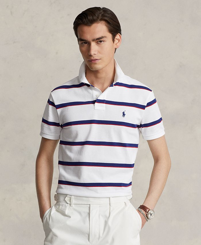 Clearance Men Polo Ralph Lauren Soft Cotton Polo Shirt Striped - CLASSIC  FIT - S
