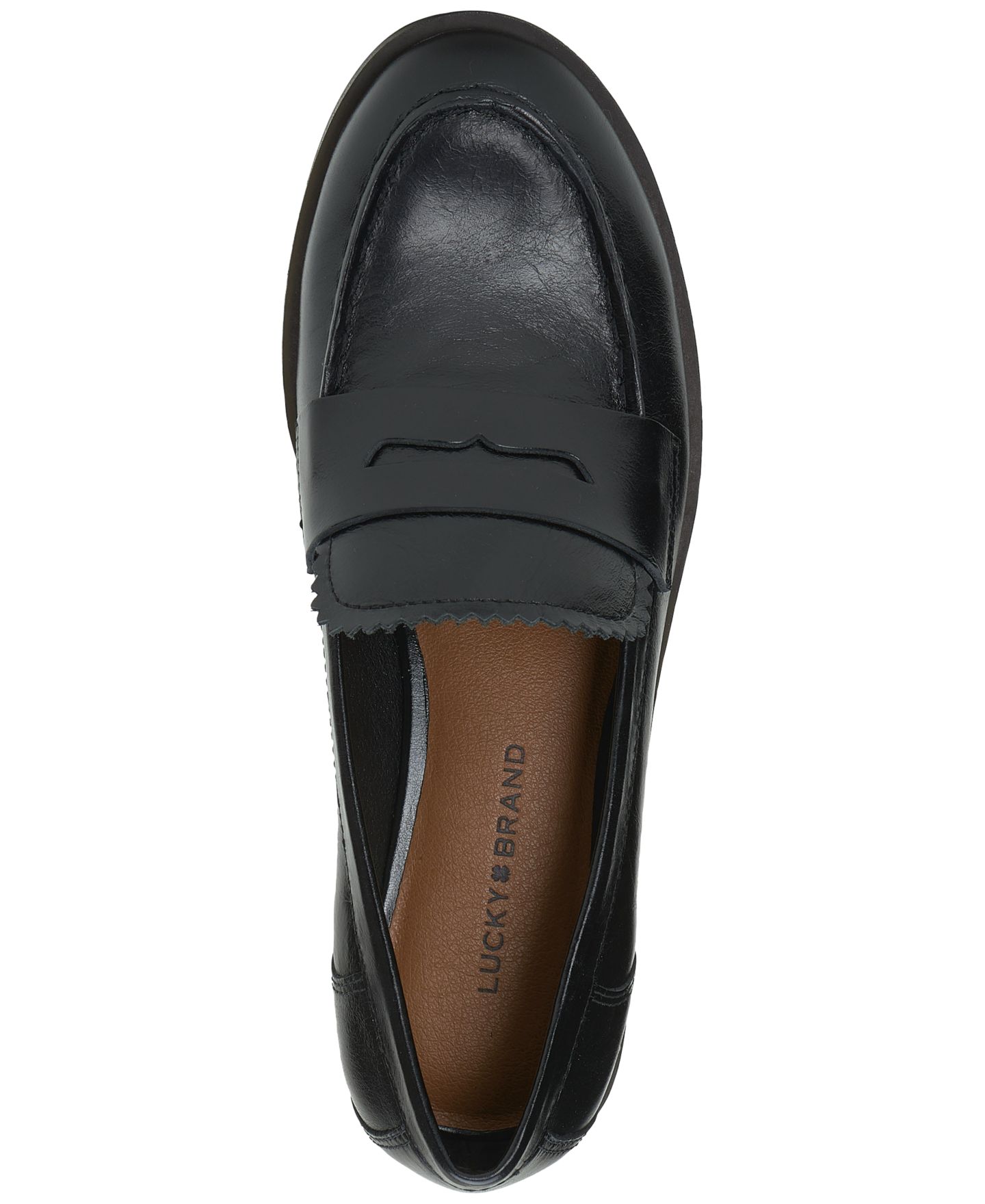 Женские туфли Lucky Brand Floriss Tailored Penny, цвет: Чёрный кожаный — фото 4