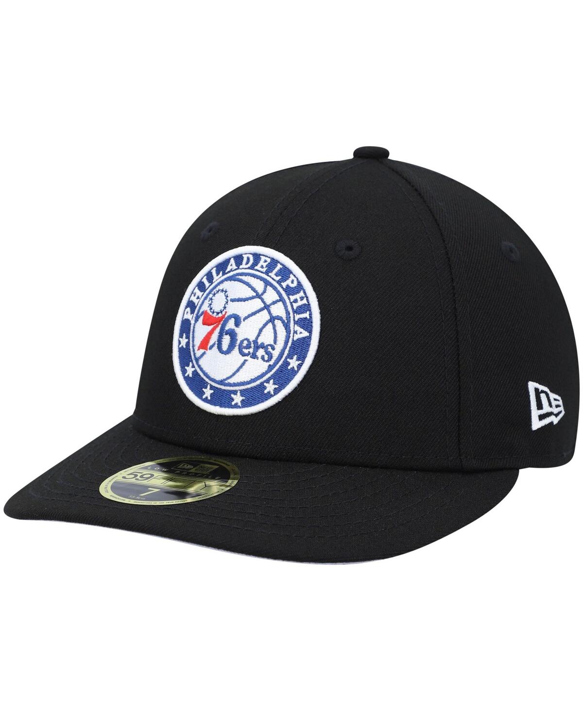 Men's New Era Black Philadelphia 76ers Team Low Profile 59FIFTY Fitted Hat - Black
