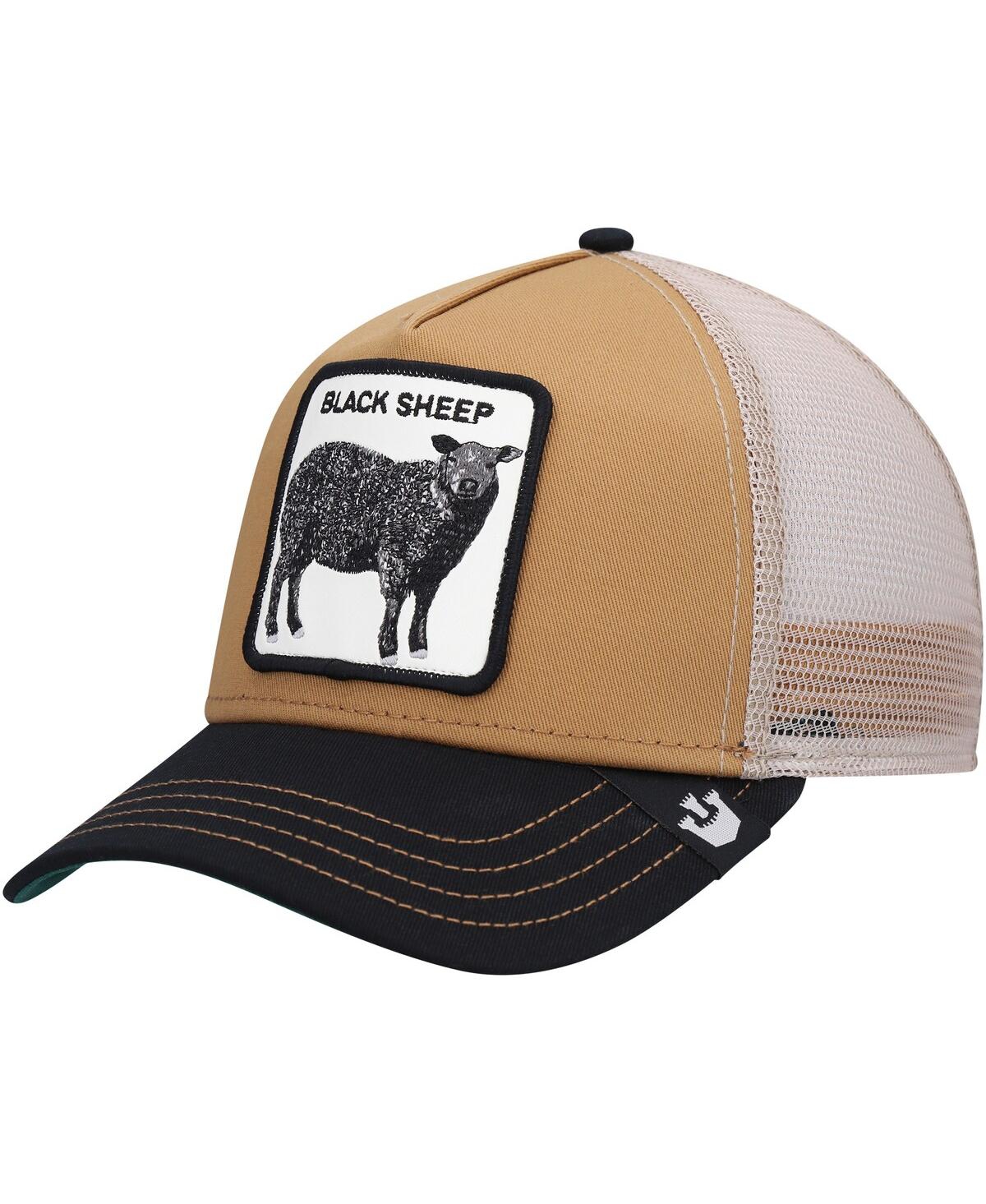 Goorin Bros Men's Khaki, Black . Black Sheep Trucker Snapback Hat In Khaki,black