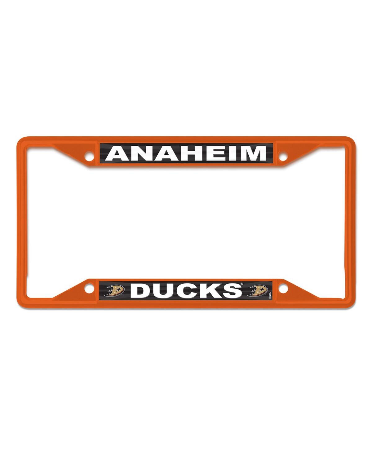 Wincraft Anaheim Ducks Chrome Colored License Plate Frame In Orange