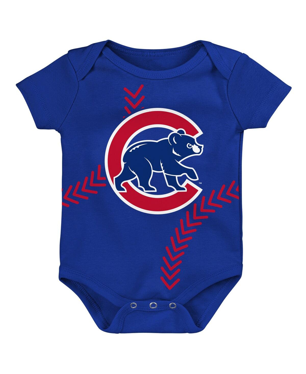 Shop Outerstuff Newborn And Infant Boys And Girls Royal Chicago Cubs Running Home Bodysuit