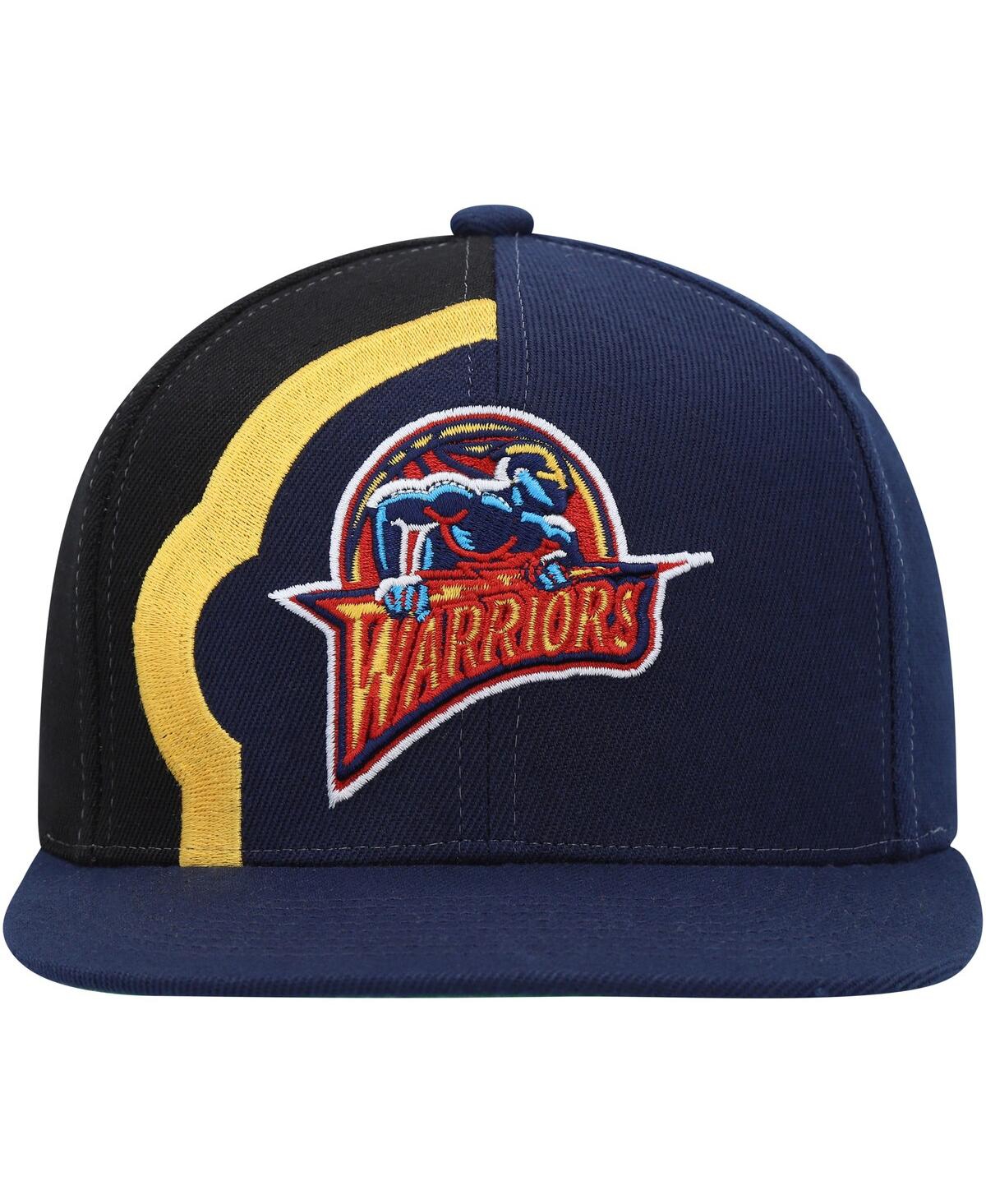 Men's Mitchell & NessGolden State Warriors Hardwood Classics Retroline Snapback Hat - Navy