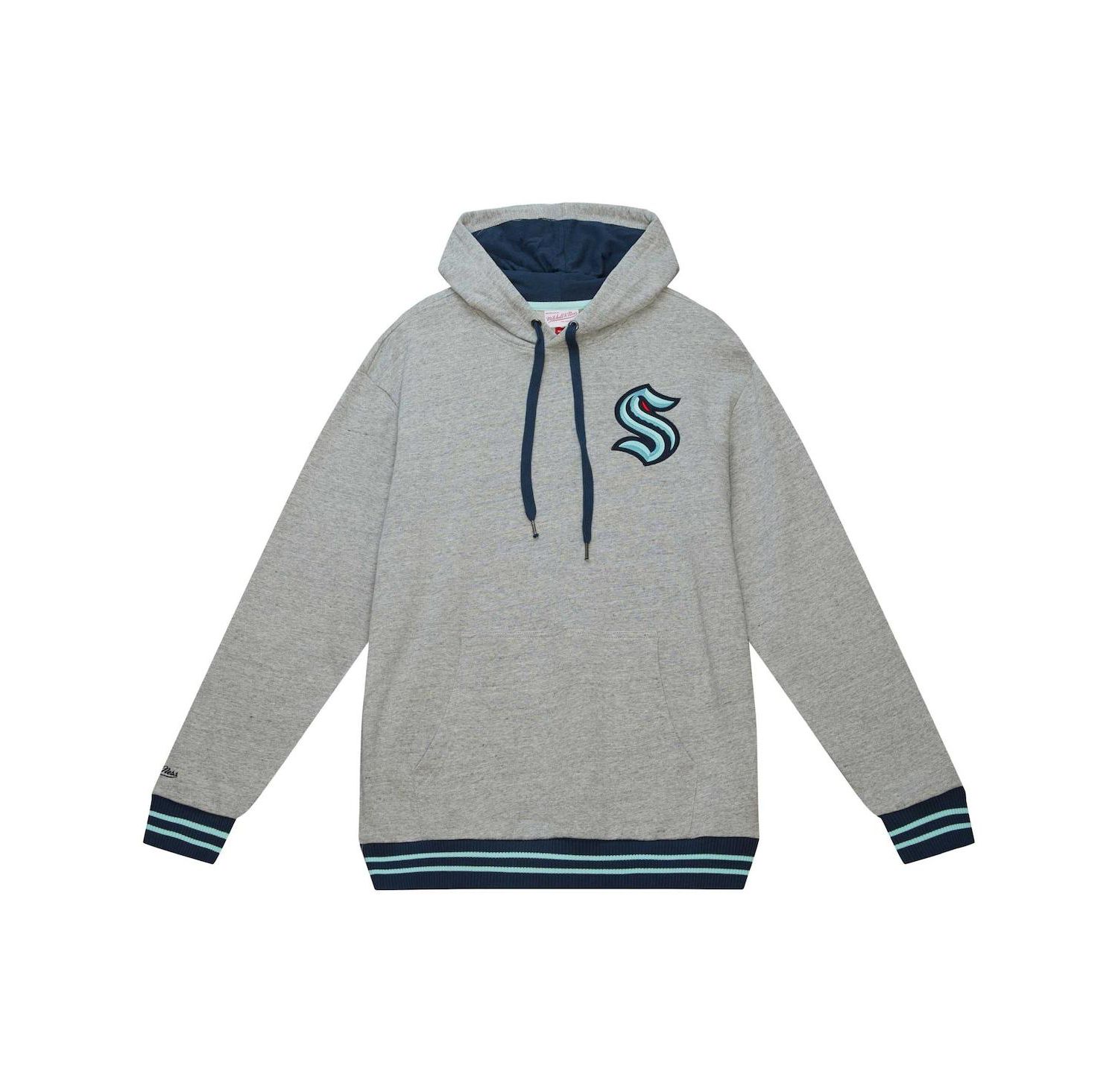 Men's Heather Gray Seattle Kraken Classic French Terry Pullover Hoodie