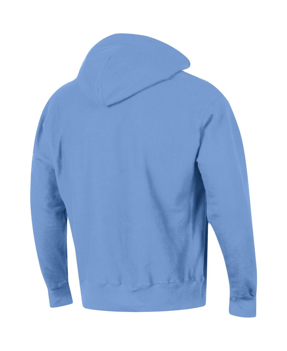 Shop Champion Men's  Carolina Blue North Carolina Tar Heels Team Arch Reverse Weave Pullover Hoodie