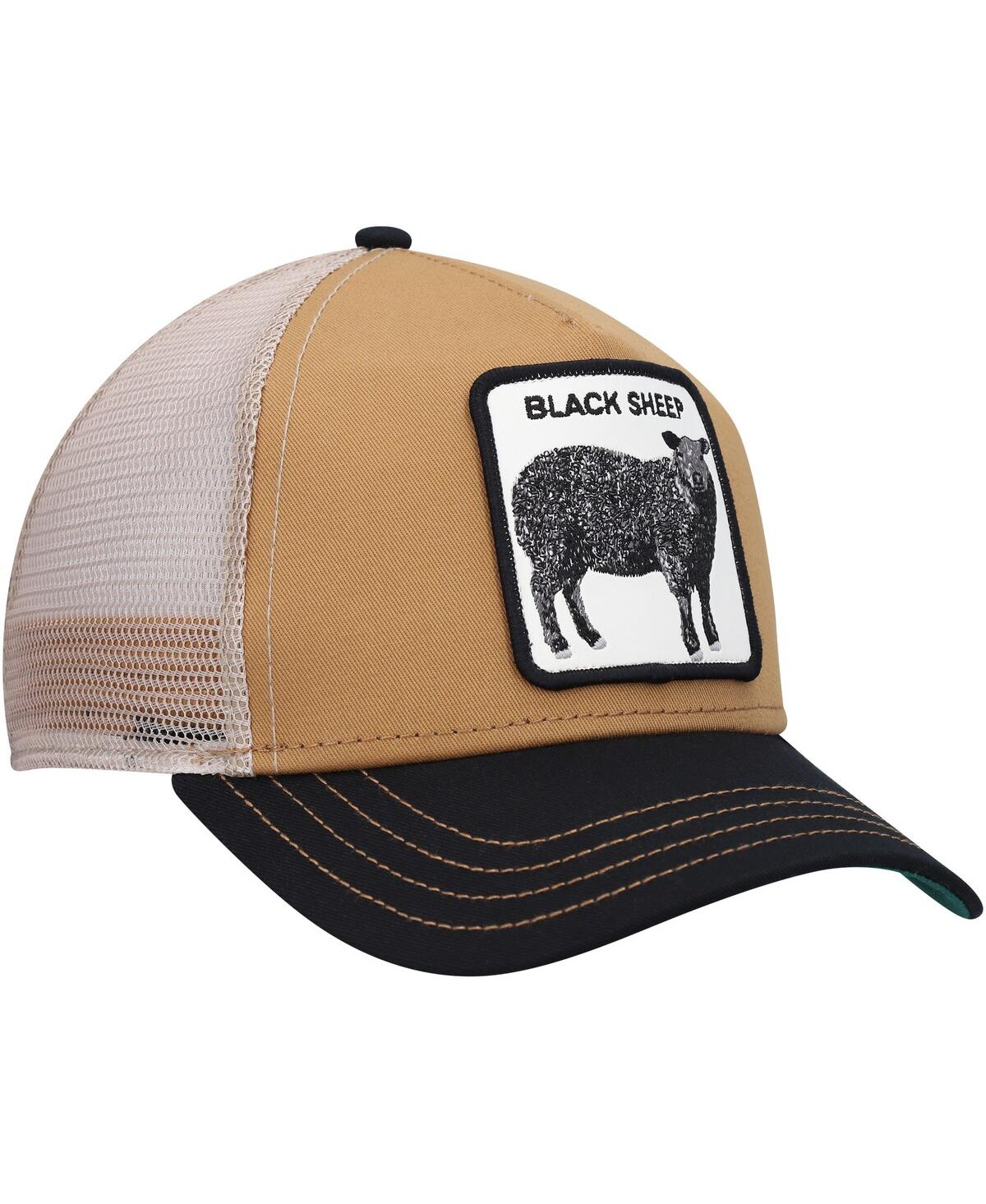 Shop Goorin Bros Men's Khaki, Black . Black Sheep Trucker Snapback Hat In Khaki,black