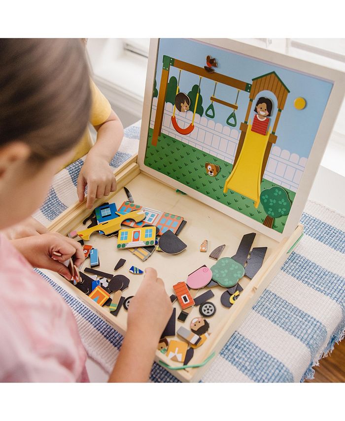 Jeu Magnétique En Bois Melissa & Doug, 119 Aimants Et Cartes Scènes – Éducatif Pour Enfants 3 Ans Et Plus
