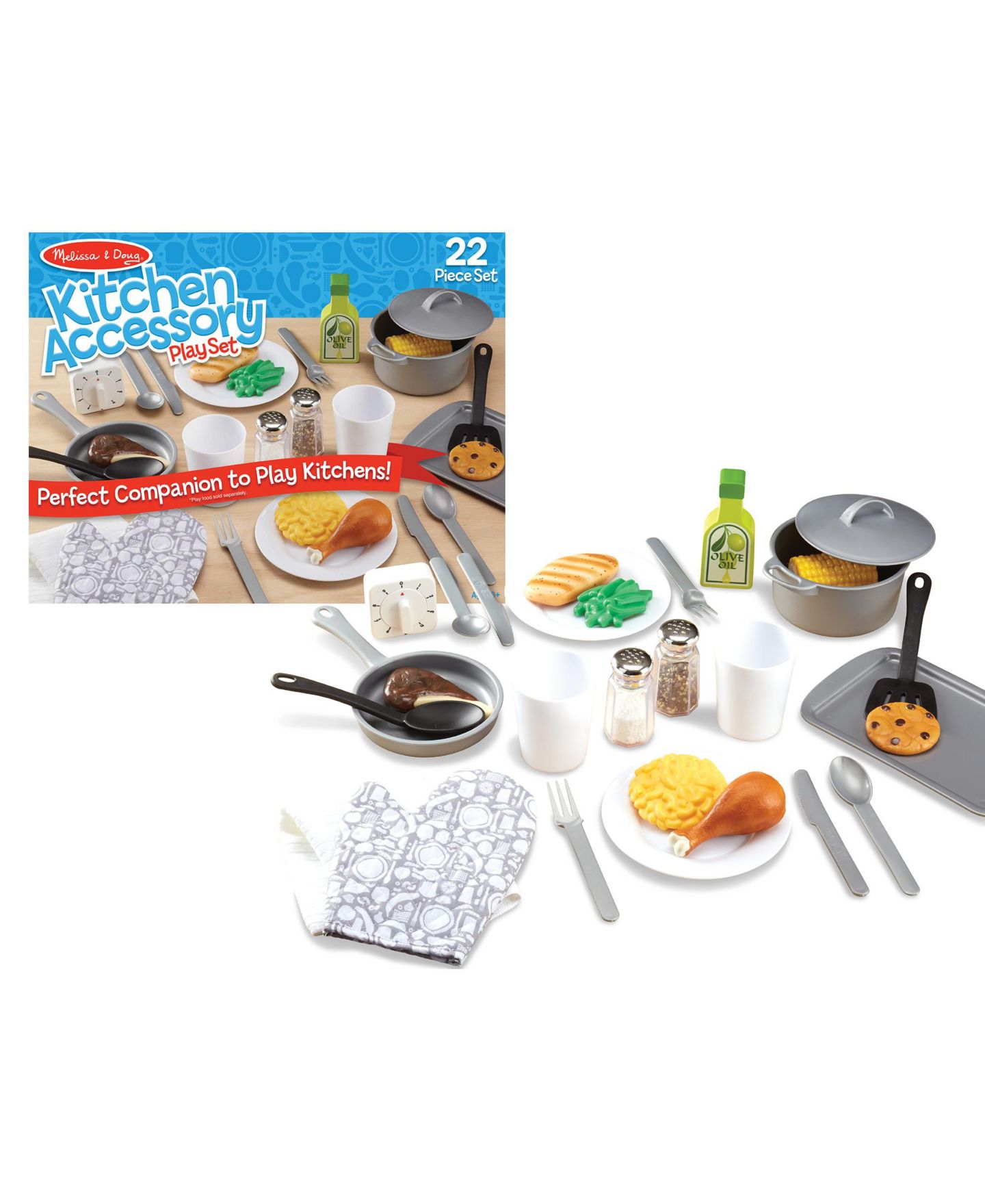 Детские игрушки Melissa and Doug Kitchen Accessories 22-Piece Set, Ages 3+ — фото 5