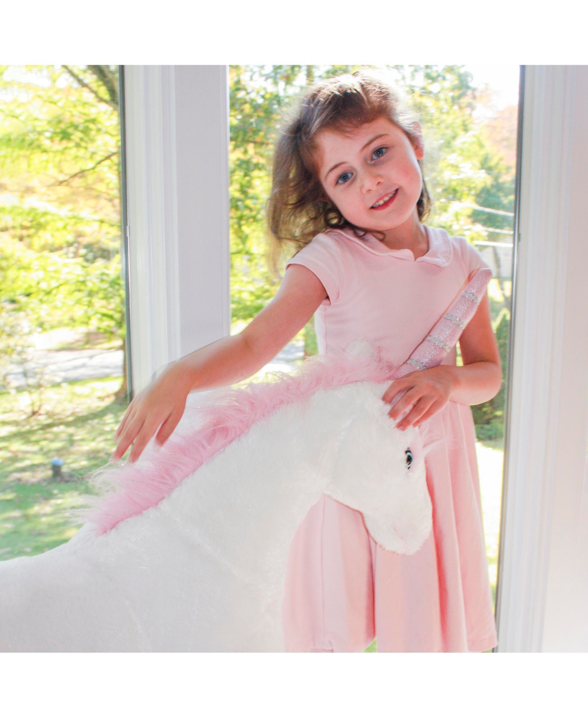 Melissa & Doug Giant Unicorn - Lifelike Plush Stuffed Animal (over 2 feet tall)