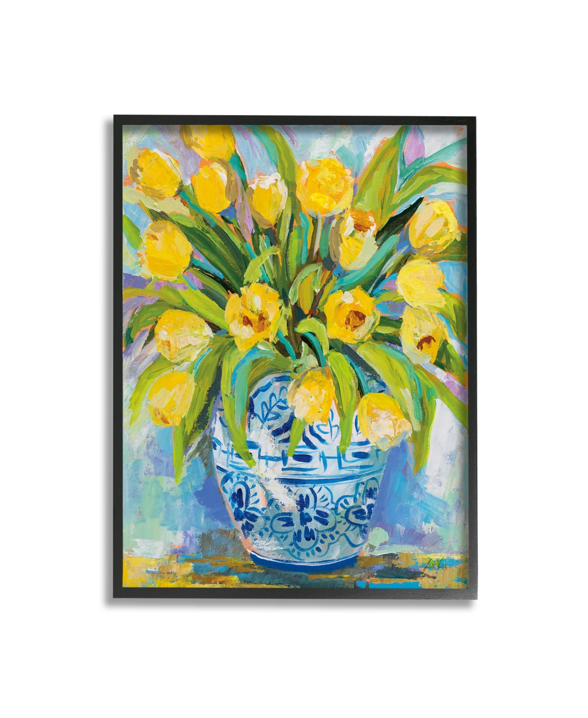 Stupell Industries Expressive Tulips Painting Framed Giclee Art, 16" X 1.5" X 20" In Multi-color