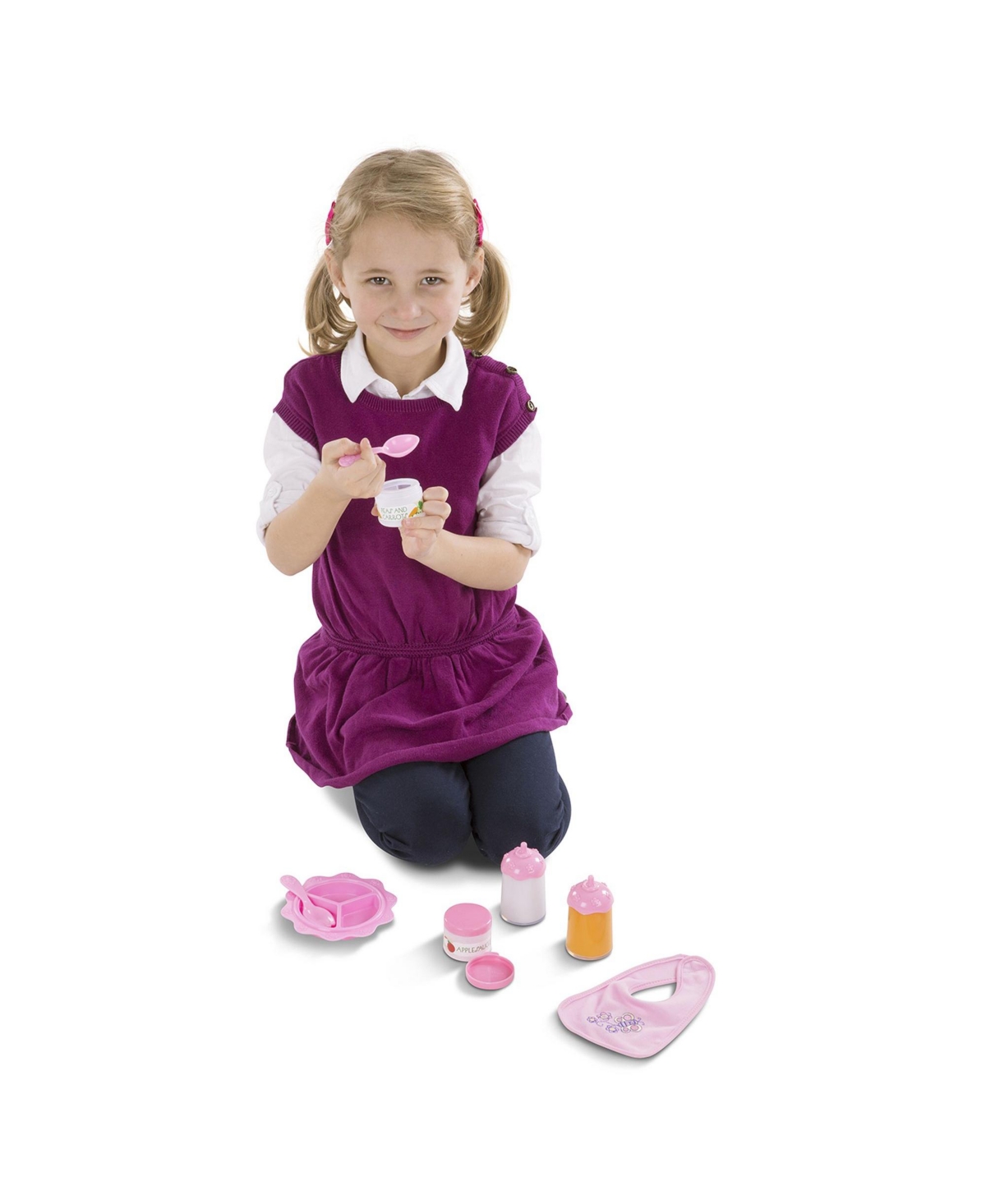 Melissa & Doug Mine To Love Baby Food & Bottle Play Set In Multi