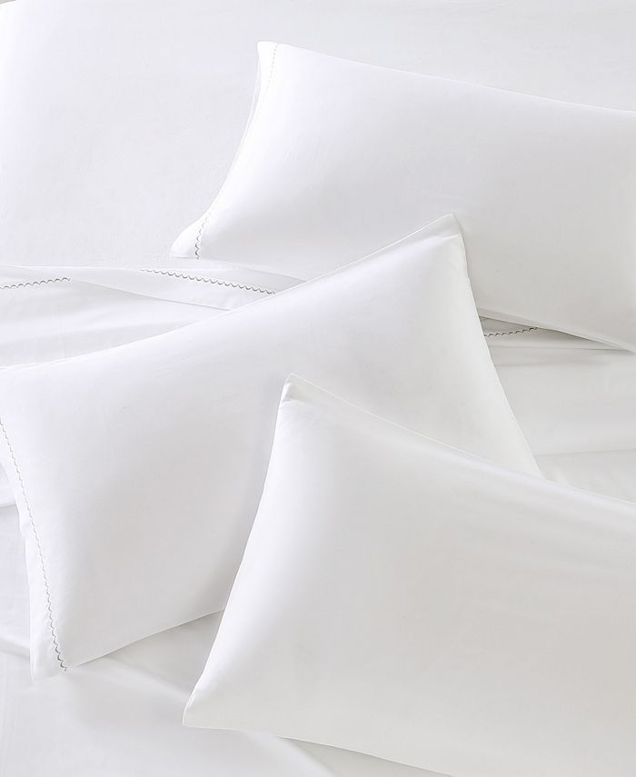 Vera Wang Simple Scallop 300Thread Count Cotton Sateen 4 Piece Sheet