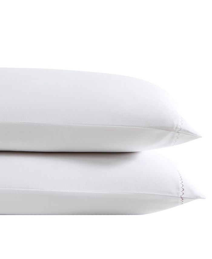 Vera Wang Simple Scallop 300Thread Count Cotton Sateen 4 Piece Sheet