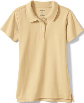 Girls Short Sleeve Feminine Fit Interlock Polo Shirt