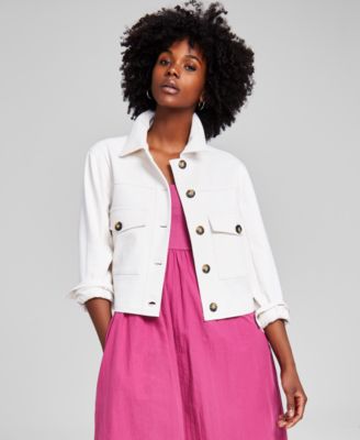 And Now This - Women's Long-Sleeve Cropped Shacket