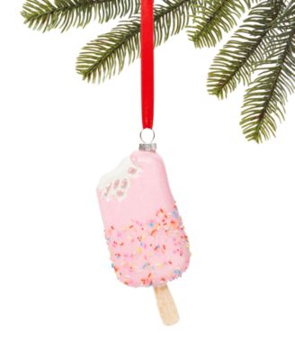 Holiday Lane - Sweet Tooth Pink Sprinkle Ice Cream Bar Ornament