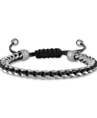 Men's Icon Cord Bracelet in Stainless Steel