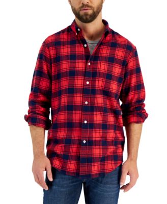 Club Room Men's Regular-Fit Plaid Flannel Shirt