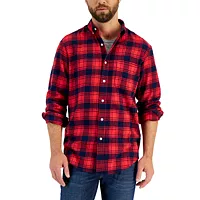 Club Room Men's Regular-Fit Plaid Flannel Shirt Deals