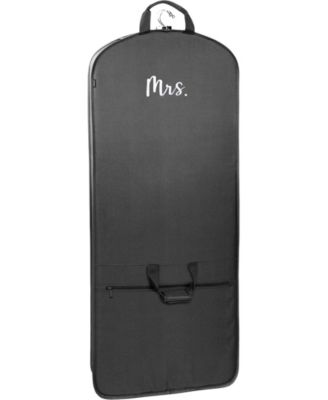 60" Premium Tri-Fold Travel Garment Bag with Pocket and Mrs. Embroidery