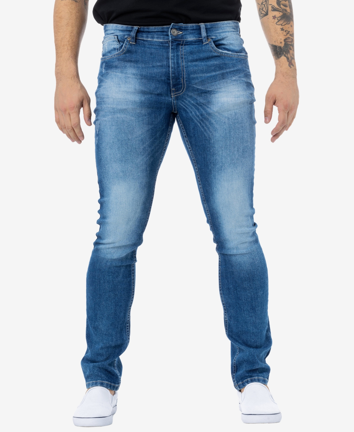 X-ray Men's Stretch 5 Pocket Skinny Jeans In Medium Wash