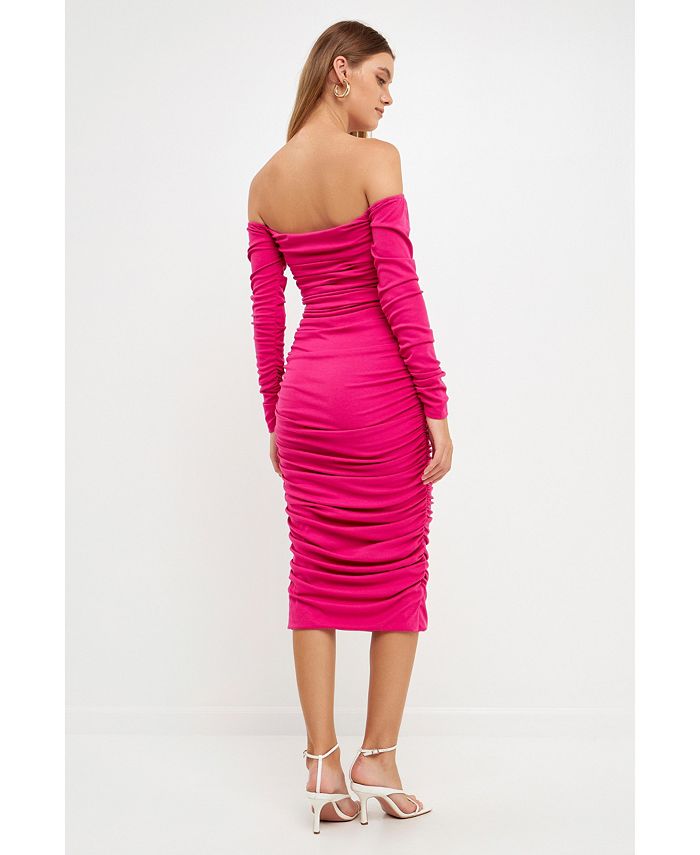 endless rose Women's Ruched Midi Dress Macy's