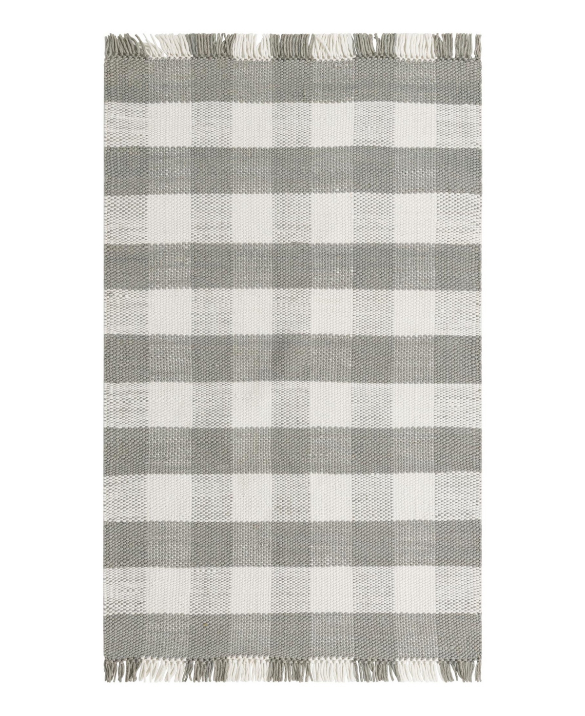 Bayshore Home Pure Plaid Indoor Outdoor Washable Ppd-01 5'3" X 8' Area Rug In Gray