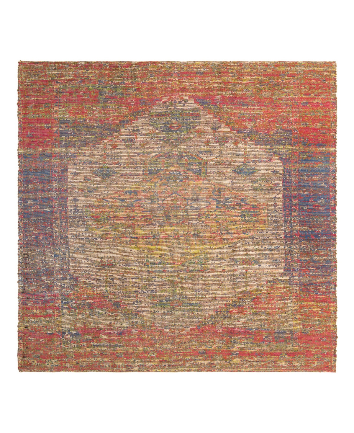 Bayshore Home Caterpillar Jute Ctj-09 7'10in x 7'10in Square Area Rug - Multi