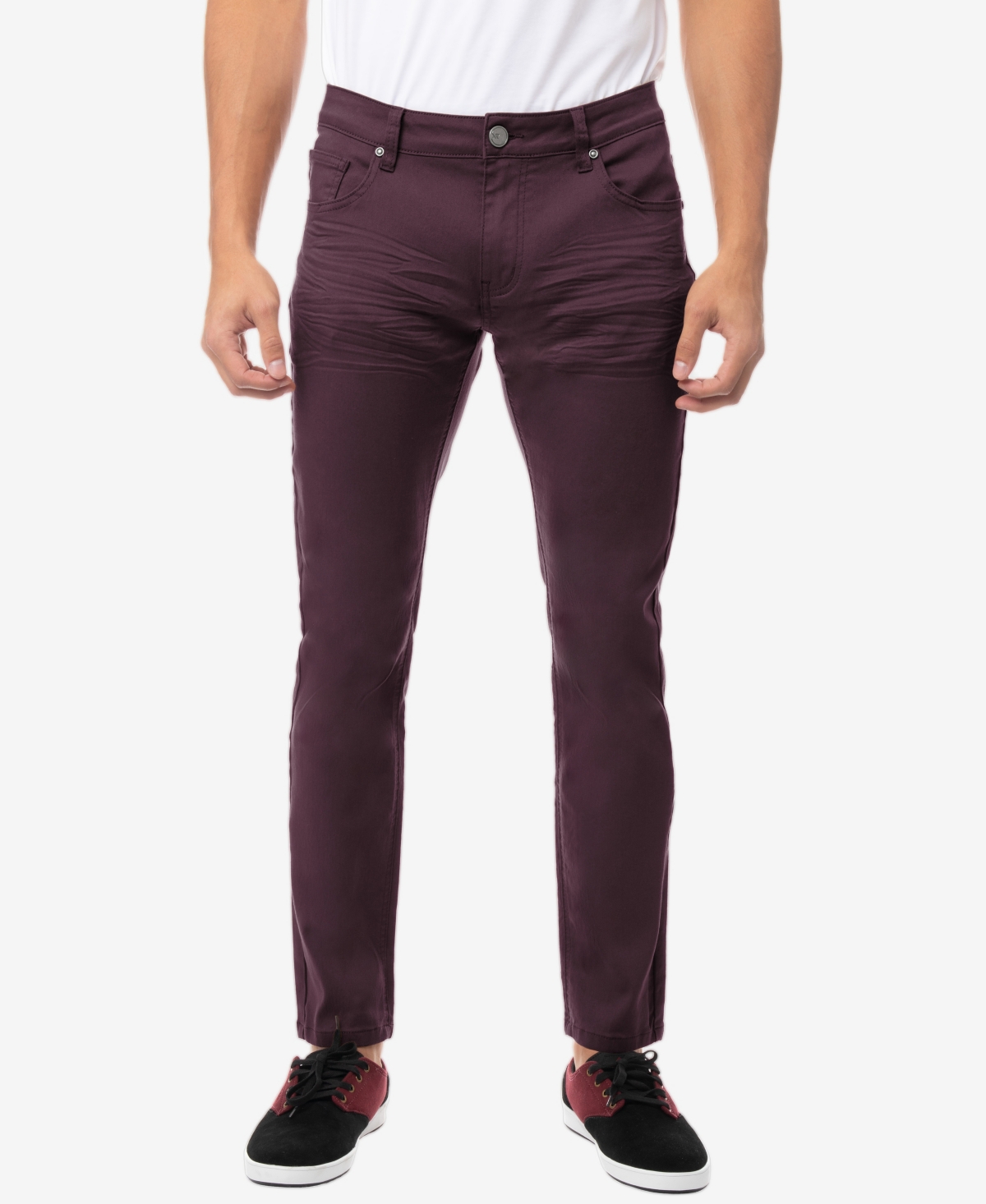Shop X-ray Men's Stretch 5 Pocket Skinny Jeans In Fig