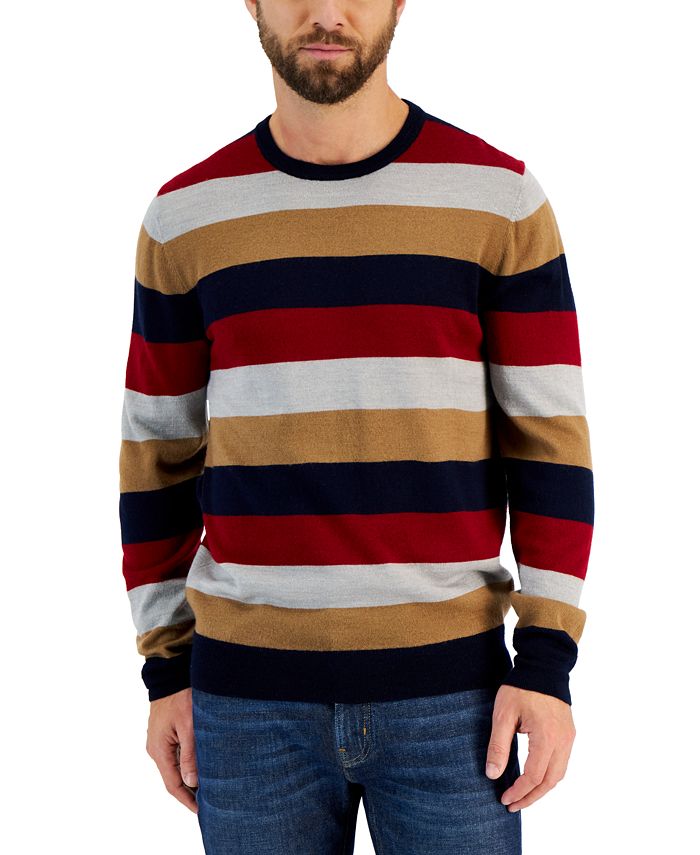 Men s Merino Stripe Sweater Created for Macy s
