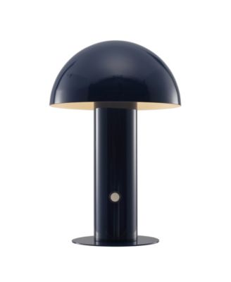 Boletus 10.75" Contemporary Bohemian Rechargeable, Cordless Iron Integrated LED Mushroom Table Lamp