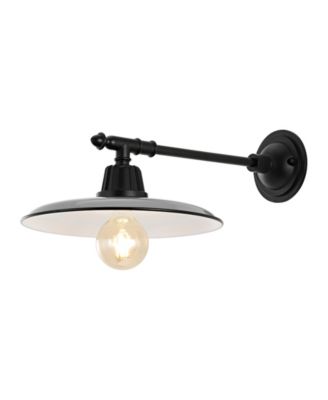 Bonner 12" 1-Light Farmhouse Industrial Indoor, Outdoor Iron LED Victorian Arm Outdoor Sconce