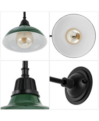 Aurora 12.25" 1-Light Farmhouse Industrial Indoor, Outdoor Iron LED Gooseneck Arm Outdoor Sconce