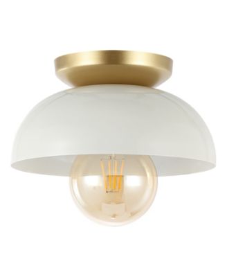 Paulina 8.5" 1-Light Classic Industrial Iron LED Flush Mount